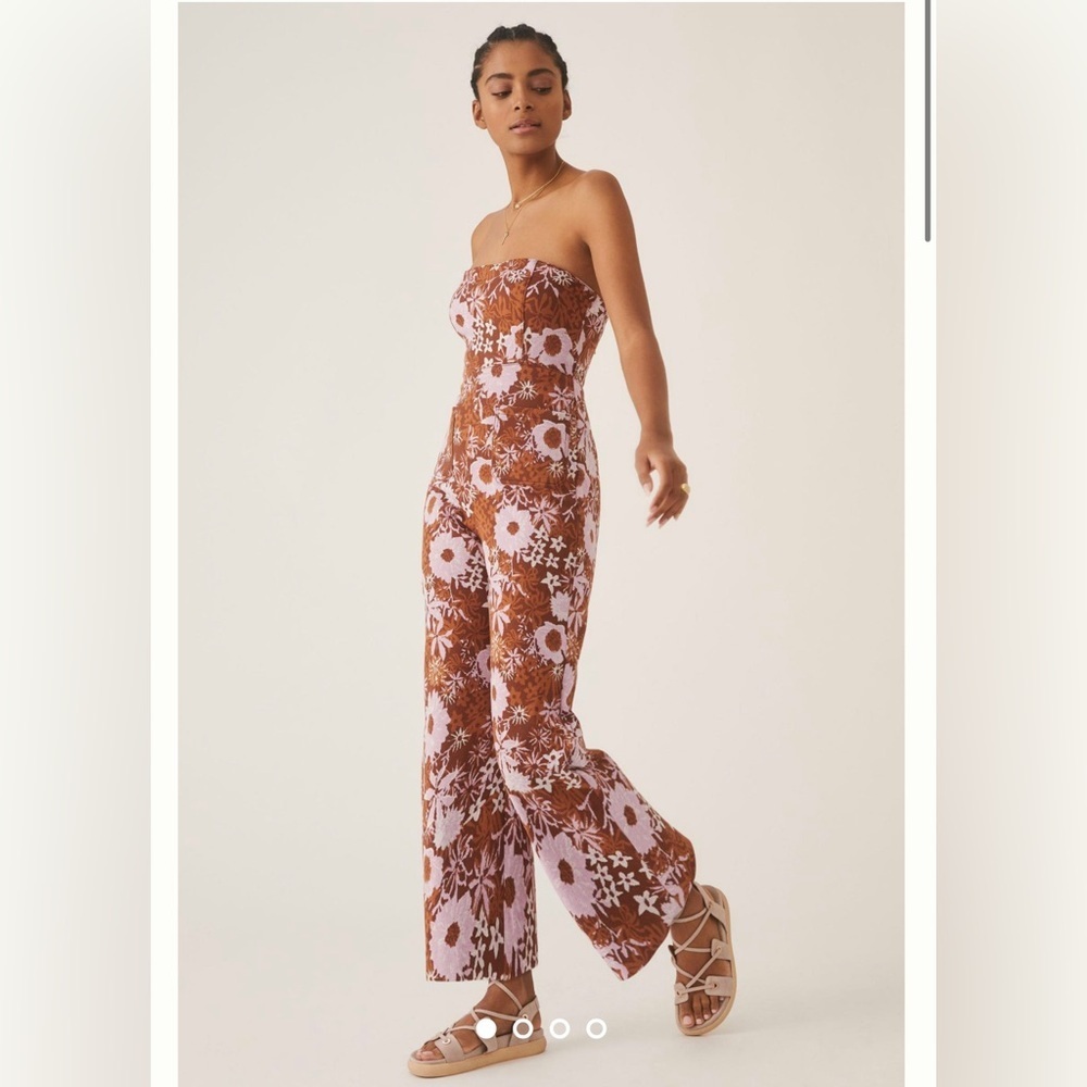 Anthropologie The Botanist Floral Jumpsuit